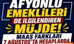 Afyonlu Emeklileri de ilgilendiren Müjde! Maaş Farkları 7 Ağustos'ta Hesaplarda