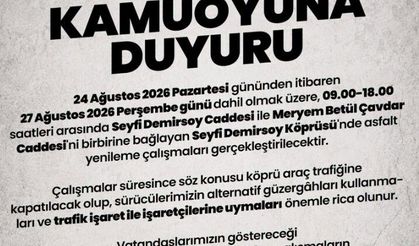 Seyfi Demirsoy Köprüsü’nde Asfalt Yenileme Çalışması