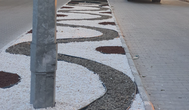 Dinar Hastane Yolu Orta Refüjünde Peyzaj Çalışması
