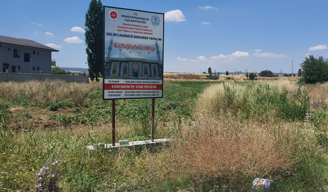 Dinar'da Yeni Cami Bu Alana Yapılacak