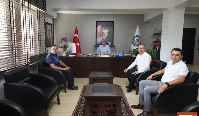 Dinar Kaymakamı Akgül'e Belediye Başkan Yardımcısı ve Müdürlerden Ziyaret