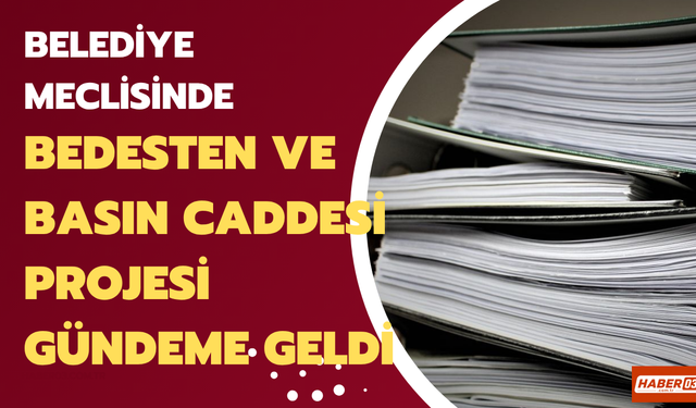 Belediye Meclisinde Bedesten ve Basın Caddesi Projesi Gündeme Geldi