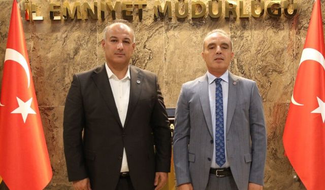 Afyon Çevre, Şehircilik ve İklim Değişikliği İl Müdürü, Emniyet Müdürü Ahmet Birtan Erol’u Ziyaret etti