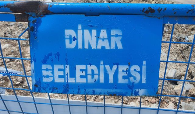 Dinar Toki Yokuşunda Yol Mesaisi