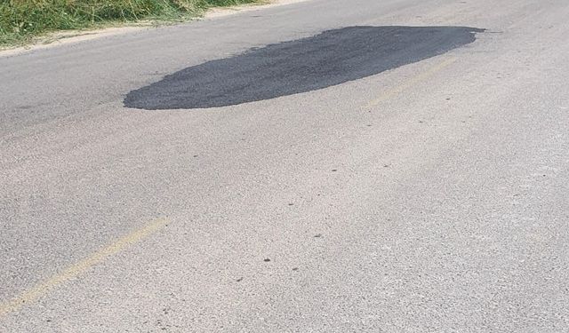 Dinar Eski Dikici Yolu'ndaki Çöken Bölge Onarıldı