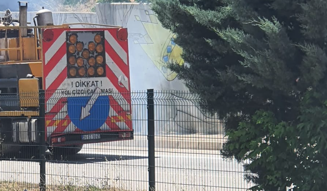 Dinar Suçıkan Yokuşunda Yol Çizgi Çalışması Yapıldı