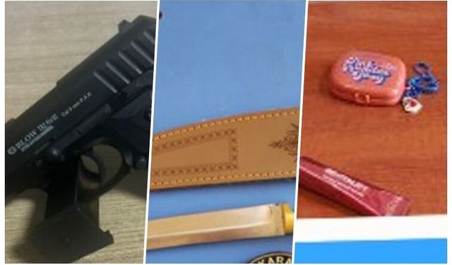 AFYONKARAHİSAR'DA ELE GEÇİRİLEN SİLAH VE MADDELER AÇIKLANDI
