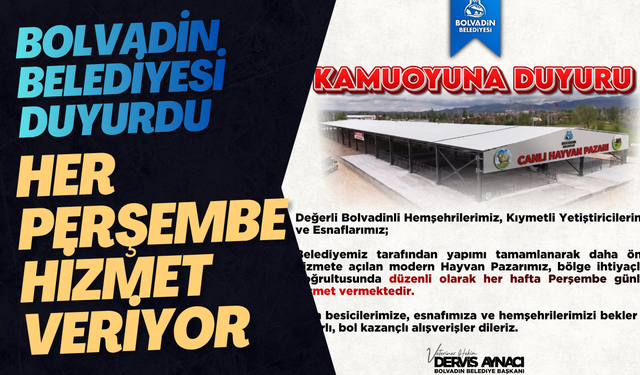 Bolvadin Canlı Hayvan Pazarı Her Perşembe Hizmet Vermeye Devam Ediyor