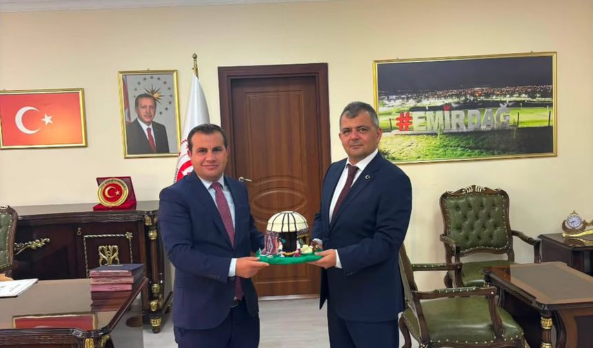 Yeni Kaymakam Adem Topaca'ya Emirdağ Belediye Başkanı'ndan Nezaket Ziyareti