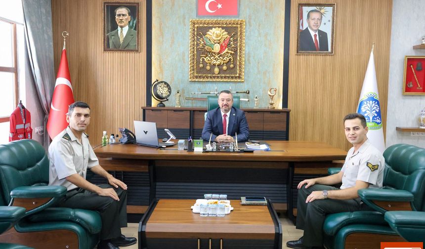 Sandıklı’da Başkan Öztaş’a Askerlik Şubesinden Ziyaret