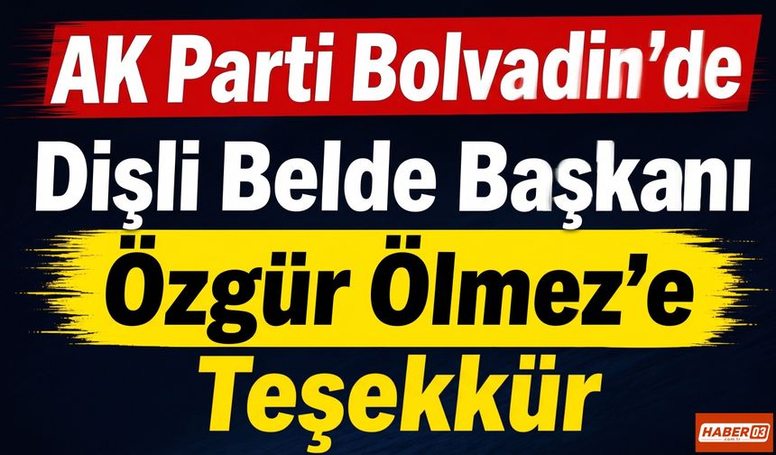 AK Parti Bolvadin’de Dişli Belde Başkanı Özgür Ölmez’e Teşekkür