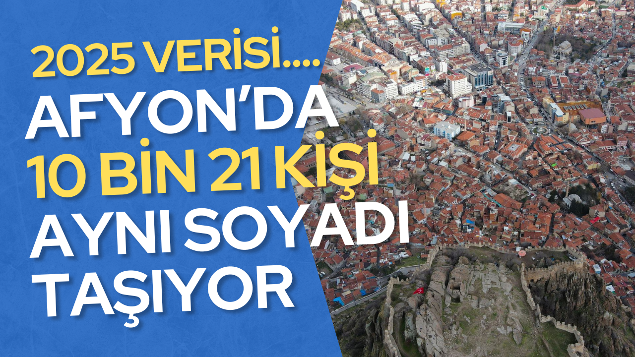 TÜİK 2025 Verileri: Afyon'da 10 Bin 21 Kişi Aynı Soyadı Taşıyor! İşte İlk 5