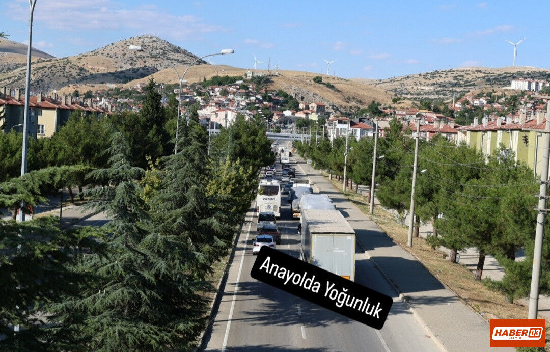 Dinar anayolunda trafik yoğunluğu dikkat çekti